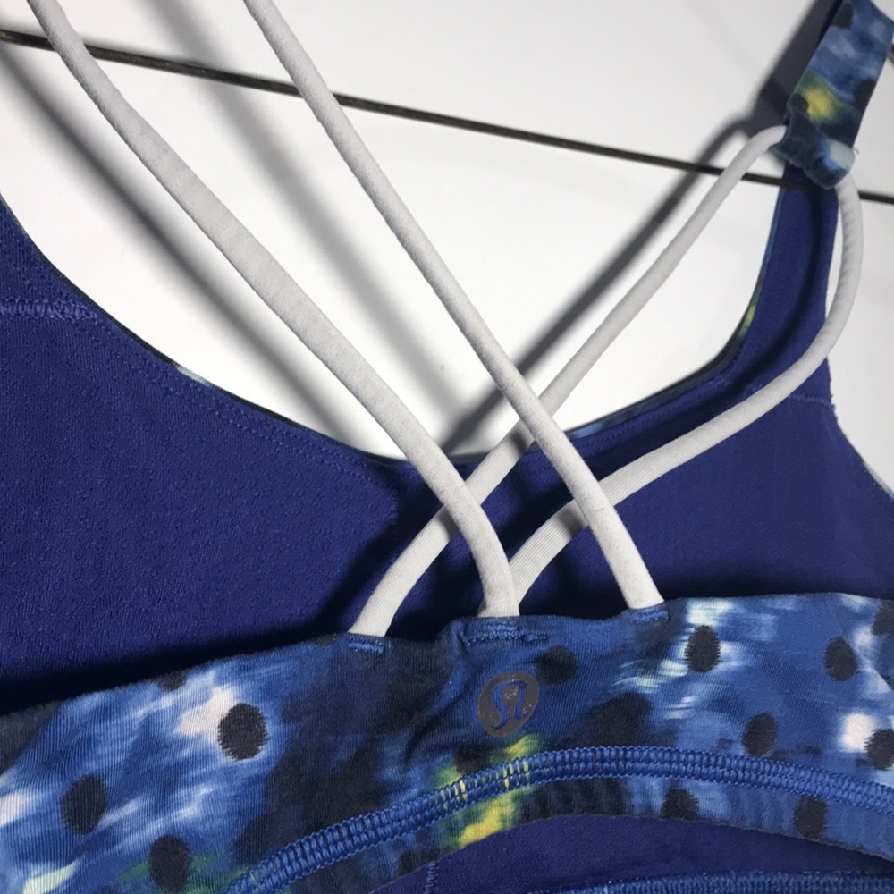 Blue Cross-back Lululemon Sports Bra